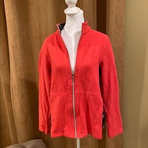 Tommy Bahama Orange and Blue Utility Jacket with Stand-Up Collar